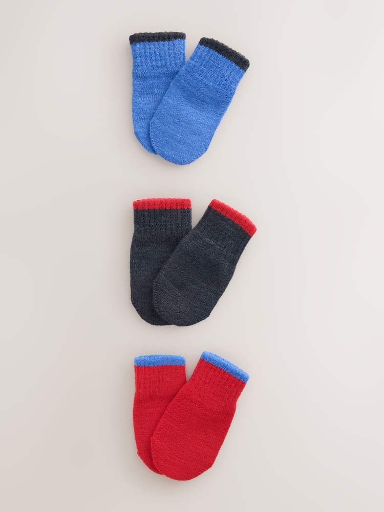 Red/Blue Magic Mitts Gloves 3 Pack (3mths-6yrs) - Image 1 of 3