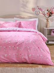 Pink Cheetah Heart Reversible Bed Set - Image 1 of 8