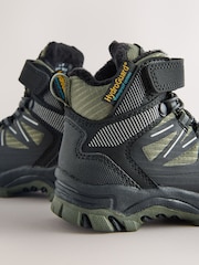 Green/Black Touch Fastening Elastic Lace Waterproof Hiker Boots - Image 3 of 5