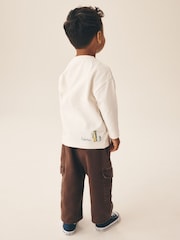 Cream Watercolour World Map Long Sleeve All Over Print T-Shirt (3mths-7yrs) - Image 3 of 8