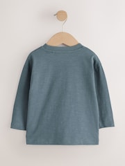 Grey Dino Jurassic Vibes Long Sleeve Graphic T-Shirt (3mths-7yrs) - Image 2 of 4