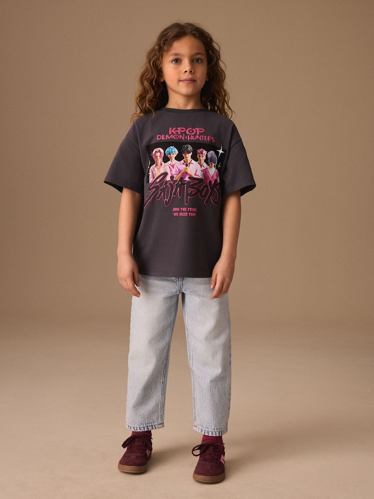 Grey Saja Boys KPOP Demon Hunters Short Sleeve T-Shirt (6-16yrs) - Image 2 of 4