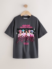 Grey Saja Boys KPOP Demon Hunters Short Sleeve T-Shirt (6-16yrs) - Image 5 of 8