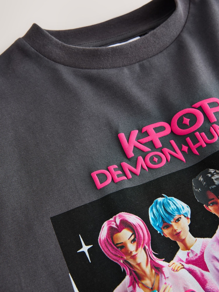 Grey Saja Boys KPOP Demon Hunters Short Sleeve T-Shirt (6-16yrs) - Image 8 of 8