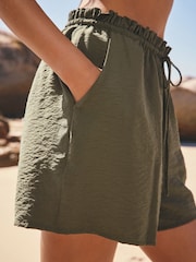 Khaki Green Summer Beach Shorts - Image 4 of 4