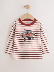 Burg/White Koala Plane Long Sleeve Appliqué T-Shirt (3mths-7yrs) - Image 5 of 8