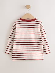 Burg/White Koala Plane Long Sleeve Appliqué T-Shirt (3mths-7yrs) - Image 6 of 8