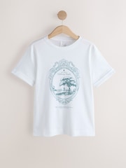 White Official Wuthering Heights License Graphic Crew Neck T-Shirt - Image 4 of 6