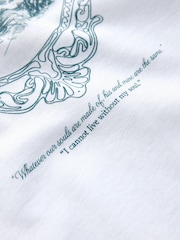White Official Wuthering Heights License Graphic Crew Neck T-Shirt - Image 5 of 6