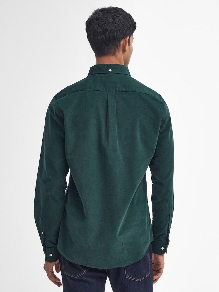 Barbour® Forest Green Ramsey Tailored Cord Shirt - Image 2 of 7 Barbour® Forest Green Ramsey Tailored Cord Shirt - Image 2 of 7
