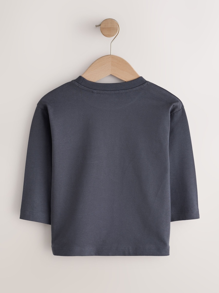 Charcoal Grey Hook a Duck - 長袖 グラフィック Tシャツ(3ヶ月~7 歳) - 画像 2 / 4 Charcoal Grey Hook a Duck - 長袖 グラフィック Tシャツ(3ヶ月~7 歳) - 画像 2 / 4