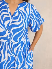 Evans Blue Airflow Angel Sleeve Dress - Image 4 of 5