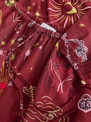 Never Fully Dressed Burgundy Red Christmas Balloon Trousers Pyjamas - Image 14 of 15