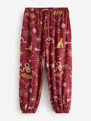 Never Fully Dressed Burgundy Red Christmas Balloon Trousers Pyjamas - Image 9 of 15