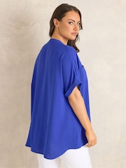 Evans Blue Short Sleeve Airflow Blouse - Image 2 of 5