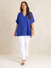 Evans Blue Short Sleeve Airflow Blouse - Image 4 of 5