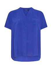 Evans Blue Short Sleeve Airflow Blouse - Image 5 of 5