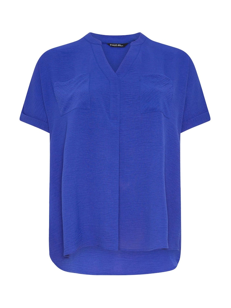 Evans Blue Short Sleeve Airflow Blouse - Image 5 of 5 Evans Blue Short Sleeve Airflow Blouse - Image 5 of 5