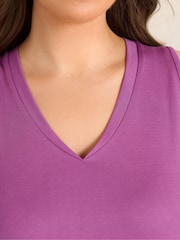 Evans Pink Modal Rich Vest Top - Image 3 of 5