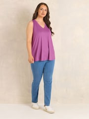 Evans Pink Modal Rich Vest Top - Image 4 of 5