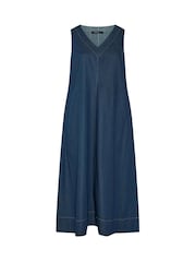 Evans Blue Sleeveless Denim Dress - Image 2 of 2
