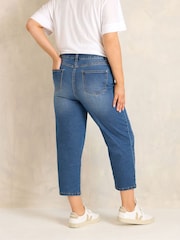 Evans Blue Cropped Straight Leg Jeans - Image 3 of 5
