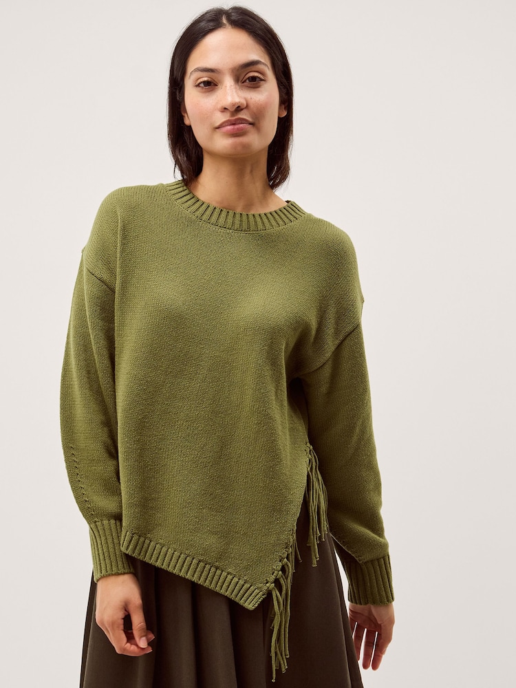 Monsoon Fey Asymmetrical Fringe Jumper - صورة 1 من 5 Monsoon Fey Asymmetrical Fringe Jumper - صورة 1 من 5