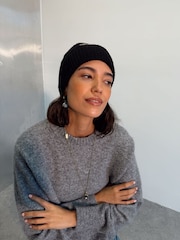 Never Fully Dressed Black Heart Knitted Beanie - Image 4 of 4