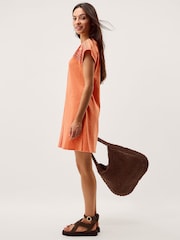 Monsoon Orange Juliet Embroidered Mini Kaftan - Image 3 of 5