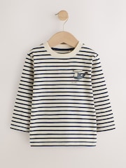 Navy Stripe Transport Long Sleeve T-Shirts 5 Pack (3mths-7yrs) - Image 5 of 10