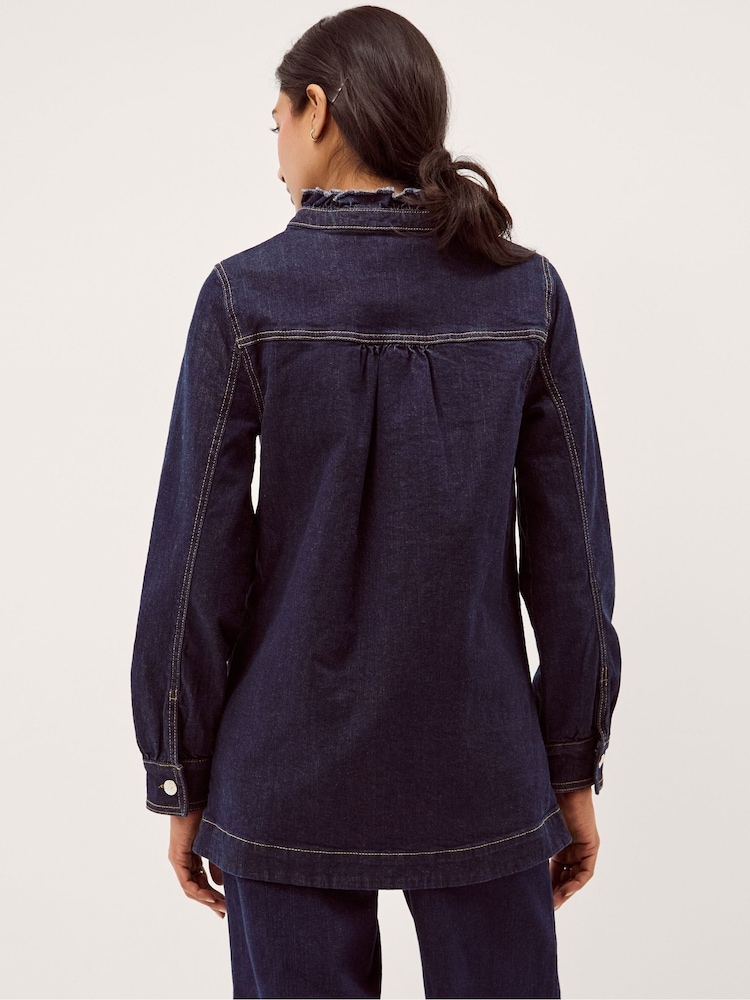 Monsoon Louisa Longline Frill Denimjakke - Bilde 2 av 5