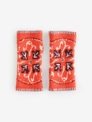 Never Fully Dressed Red Bandana Knit Whipstitch Handwarmer Gloves - Image 1 of 1
