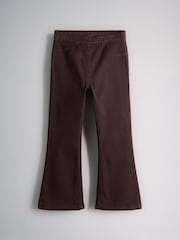 The Set 4 Piece Crew Neck Puff Sleeve Long Sleeve Rib Kickflare T-Shirt, Sweatshirt and Jeans Set Purple/Chocolate Brown/Light Green/Lilac - Image 3 of 7