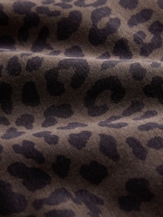 The Set Heavyweight Crew Neck Jersey and Cuffed Joggers Co-Ord Set Chocolate Brown Animal Print - Image 12 of 12