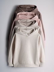 The Set 4 Pack Jersey Hoodies Pink/Brown/Oatmeal - Image 1 of 7