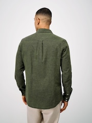 Crew Clothing Company Green Long-Sleeve Linen Shirt - Image 2 of 5