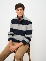 Crew Clothing Grey Piqué Padstow Sweatshirt - Image 1 of 5