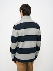 Crew Clothing Grey Piqué Padstow Sweatshirt - Image 3 of 5