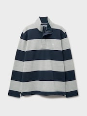 Crew Clothing Grey Piqué Padstow Sweatshirt - Image 5 of 5