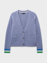 Crew Clothing Light Blue Harmony Relaxed V-Neck Cardigan - Image 5 of 5