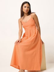 برتقالي - فستان متوسط الطول بحمالات من PixieGirl Petite - Image 1 of 4