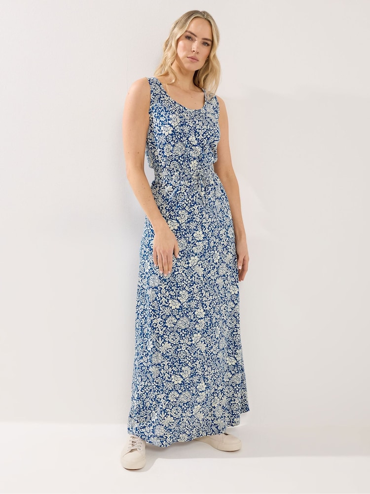 Long Tall Sally Blue Tie Waist Maxi Dress - Image 1 of 5