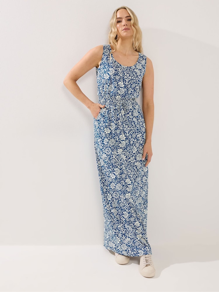 Long Tall Sally Blue Tie Waist Maxi Dress - Image 2 of 5