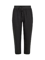 M&Co Black Linen Blend Cropped Trousers - Image 5 of 5