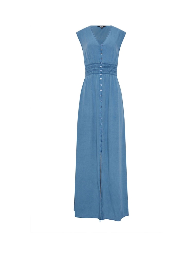 Blau - Long Tall Sally – Maxikleid mit geraffter Taille - Bild 3 von 3