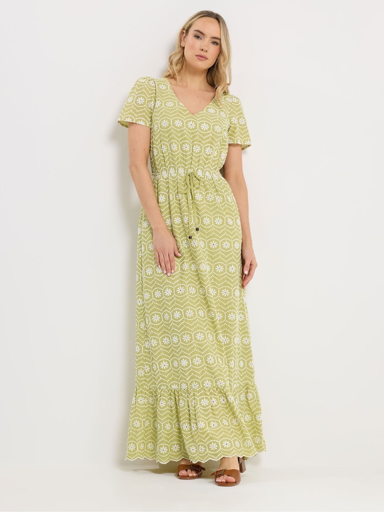Long Tall Sally Green Embroidered Maxi Dress - Image 2 of 4