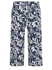 M&Co Blue Petite Linen Blend Culottes - Image 3 of 3