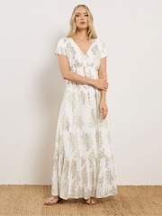 Long Tall Sally White Paisley Metallic Sheer Maxi Dress - Image 2 of 5