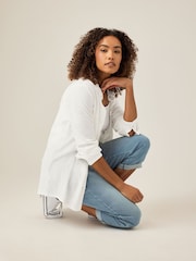 M&Co Blue Cropped Jeans - Image 2 of 4