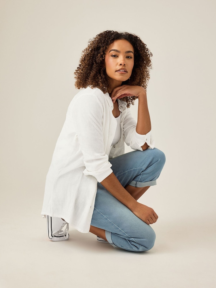 M&Co Blue Cropped Jeans - Image 2 of 4